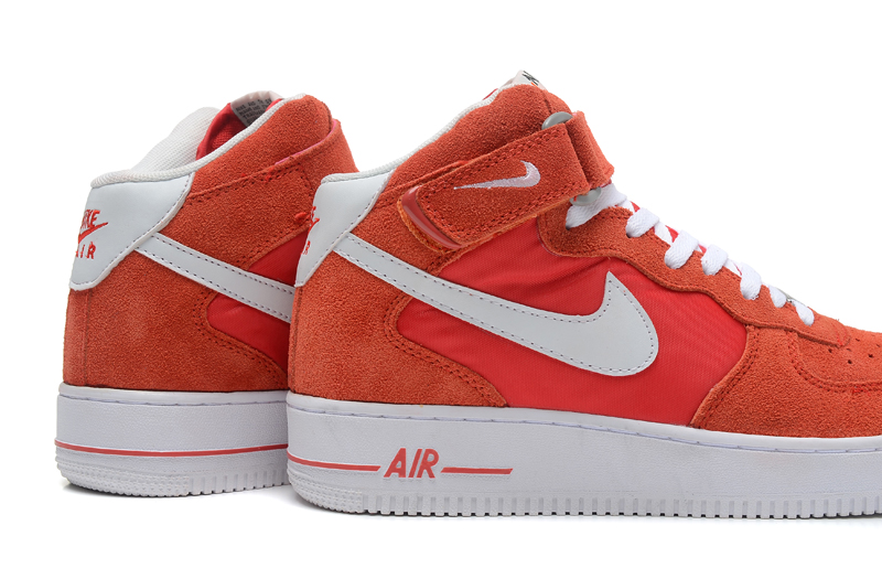 nike air force haute 2013 chaussures des hommes de fourrure blanc rouge (1)